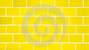 Yellow abstract colored colorful brick tiles tilework glazed ceramic wall or floor texture wide background pattern