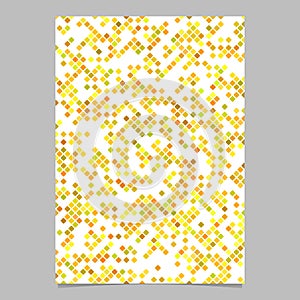 Yellow abstract diagonal rounded square pattern background poster template