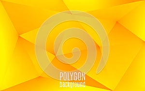 Yellow abstract geometric background. Polygon shapes backdrop. Triangular low poly mosaic. Creative design template photo