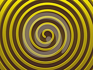 Yellow abstract helix background. This