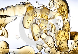 Yellow abstract oil background in water