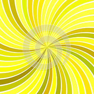 Yellow abstract psychedelic spiral burst stripe background