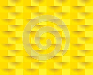 Yellow abstract seamless background. Vector pattern 3d paper art style.