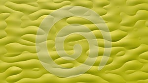 Yellow abstraction with smooth, convex, horizontal shapes. The texture of liquid gold.