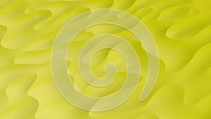 Yellow abstraction with smooth, convex shapes. The texture of liquid gold. Yellow background.