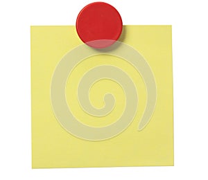 Yellow adhesive note