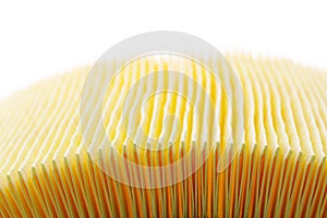 Yellow air filter for car engine