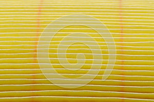 Yellow air filter for car engine