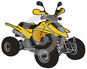 Yellow all terrain vehicle