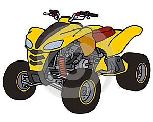 Yellow all terrain vehicle