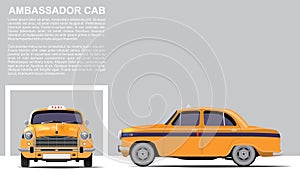 Yellow Ambassador Cab Taxi