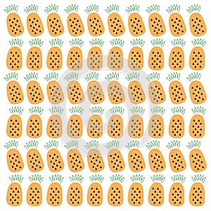 YELLOW ANANASES MIX SUMMER VINTAGE PATTERN