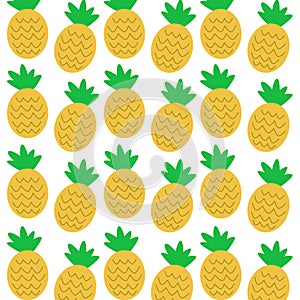 YELLOW ANANASES SPRING SUMMER DESIGN PATTERN