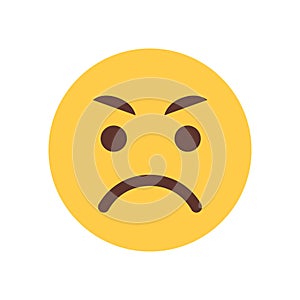 Yellow Angry Cartoon Face Emoji People Emotion Icon