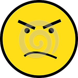 Yellow Angry Face