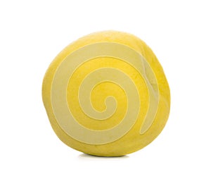 Yellow apple isolate with white background