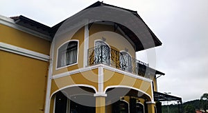 Yellow architecture structure, in Brazil South America.