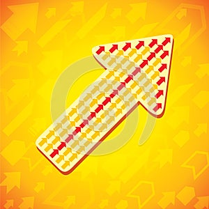 Yellow arrow background