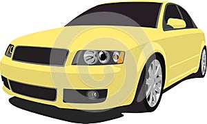 Yellow Audi S4