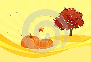 Yellow autumn background