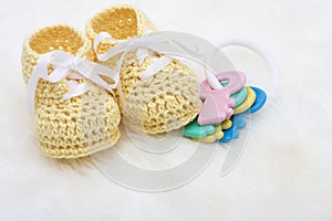 Yellow Baby Booties