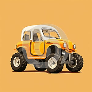 Yellow Background Atv In The Style Of Annibale Carracci