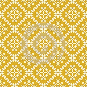 yellow background bandhani pattern