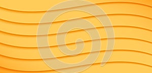 Yellow background design Paper steps Wave patterns. Simple design horizontal for background, backdrop. Vector illustration