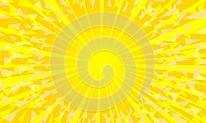 Yellow background with sun rays