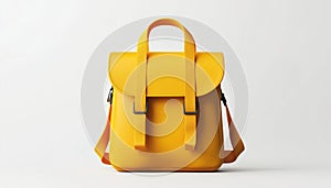 Yellow Backpack In Realistic Lighting