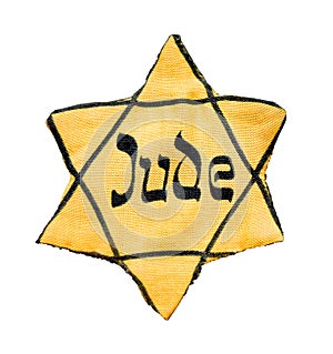 Yellow badge of Star of David is is a symbol of modern Jewish i