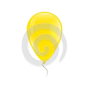 Yellow balloon with a thread