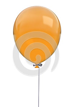 Yellow balloon on white