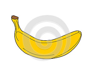 Yellow banana, vector, corel draw