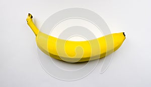 Yellow banana on a white background. Isolate