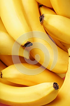 Yellow bananas close-up, Macro in full screen photo