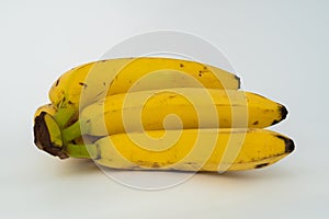 Yellow bananas for healthy breakfast photo