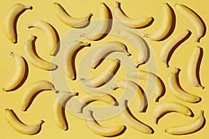 Yellow bananas on yellow