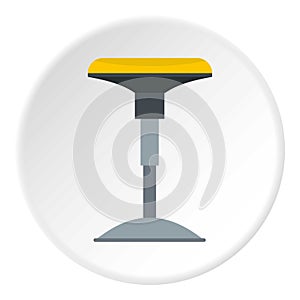 Yellow bar stool icon circle