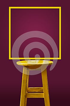 Yellow bar stool