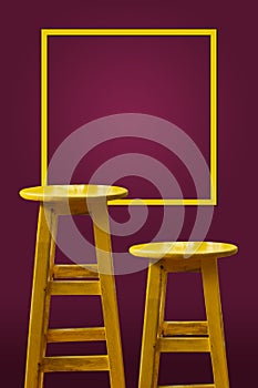 Yellow bar stool