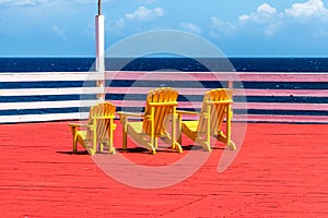 Yellow Beach Adirondack Chair