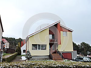 Yellow beautiful house, Lithuania