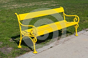 Yellow bench