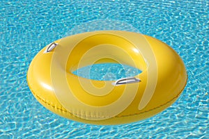Yellow big float on pool