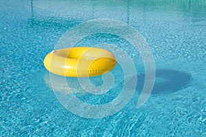 Yellow big float on pool