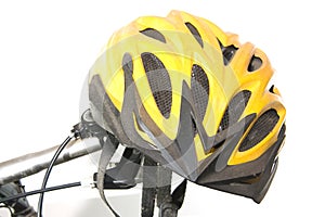 yellow bike helmet