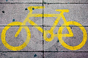 Yellow Bike Lane Sign