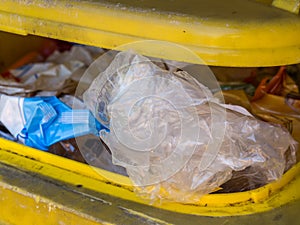 Yellow bin for plastic waste in Germany