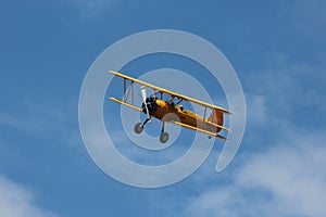Yellow Biplane, Sterman, Blue Sky
